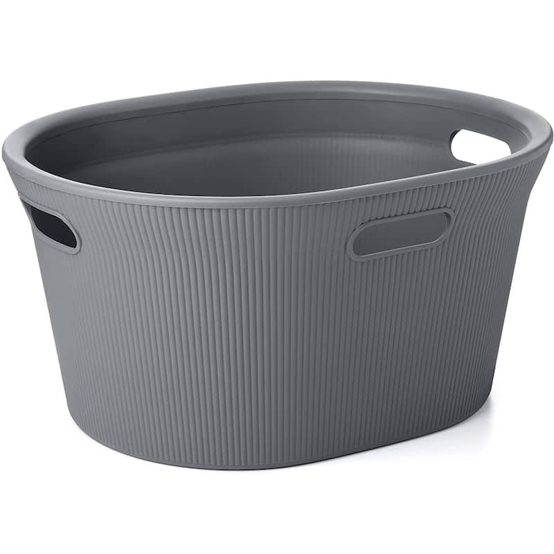 1 Bu / 35 L Ribbed Laundry Basket - Capacity: 35l - Capacity: 35l