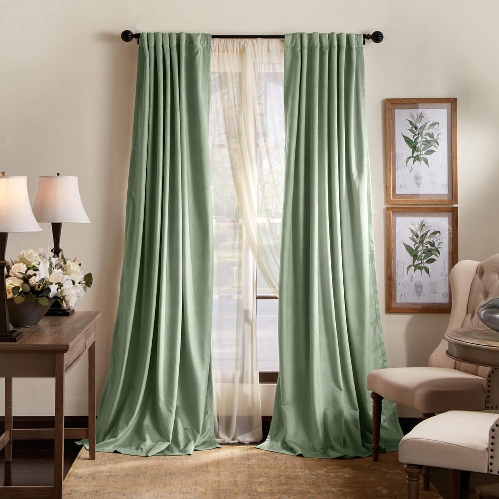 Martha Stewart Lucca Velvet Blackout Curtains - Panel Pair or Valance