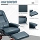 preview thumbnail 6 of 61, HomCom Faux Leather Adjustable Manual Swivel Base Recliner Chair with Comfortable and Relaxing Footrest