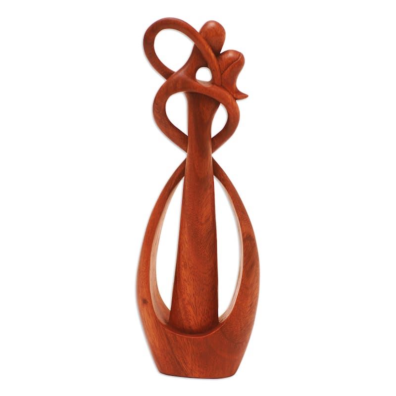 Novica Handmade Loving Us Wood Sculpture