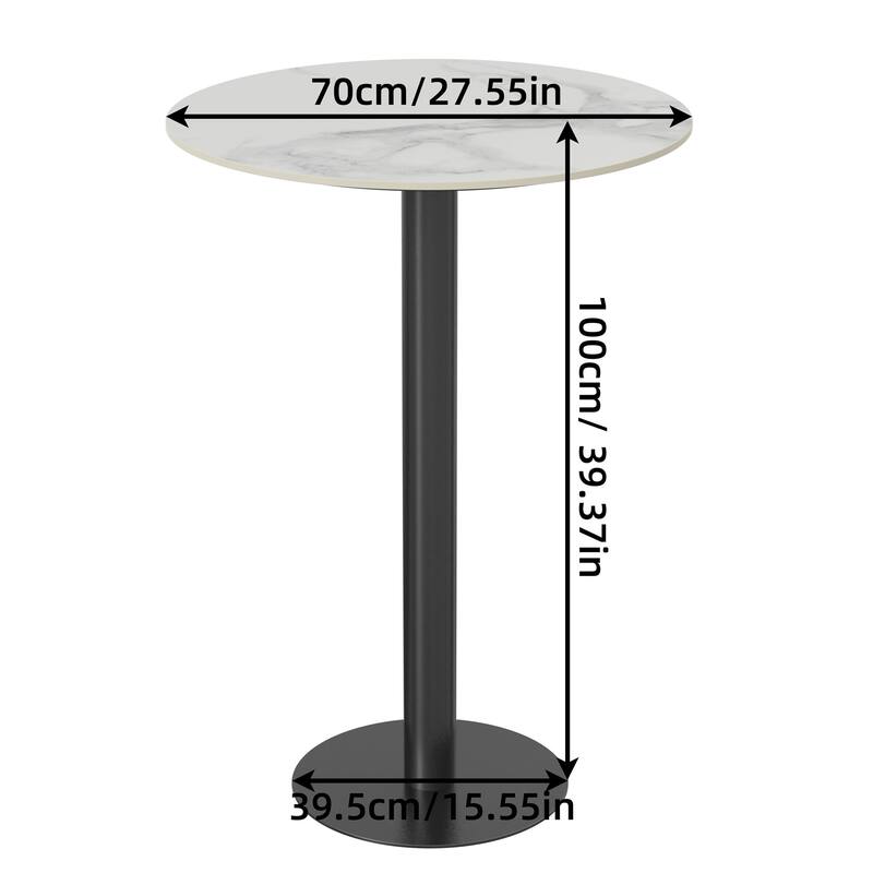 Tall Round Bar Height Bistro Pub Table for Business, Commercial Cafe