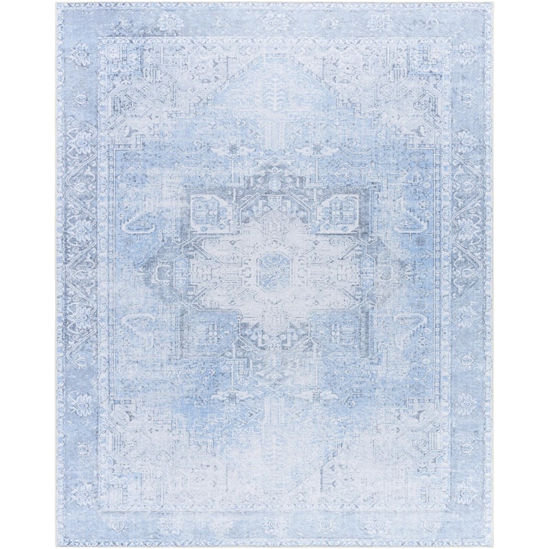 Livabliss Amelie Vintage Medallion Machine Washable Area Rug