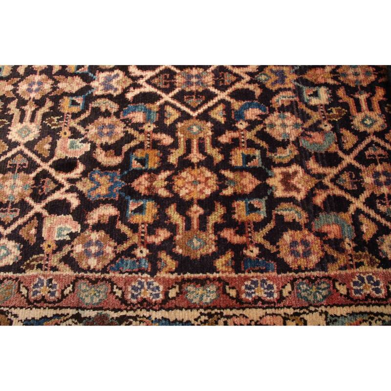 ECARPETGALLERY Hand-knotted Andelz Dark Navy Wool Rug - 3'3 x 8'11