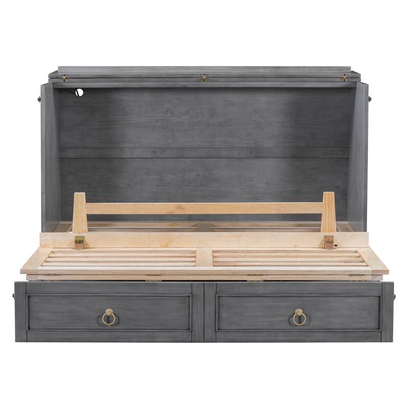 Murphy Bed with Versatile Storage & Large Drawers