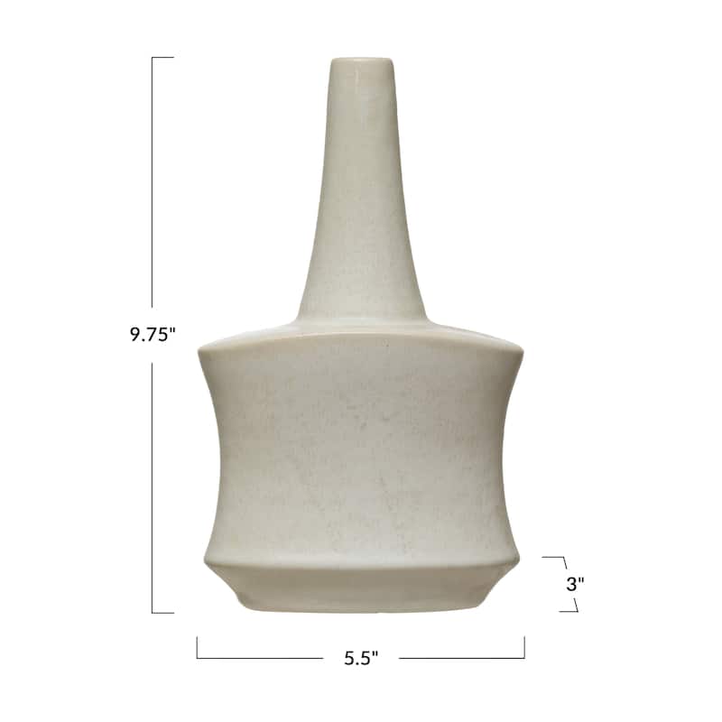 Stoneware Vase with Reactive Glaze