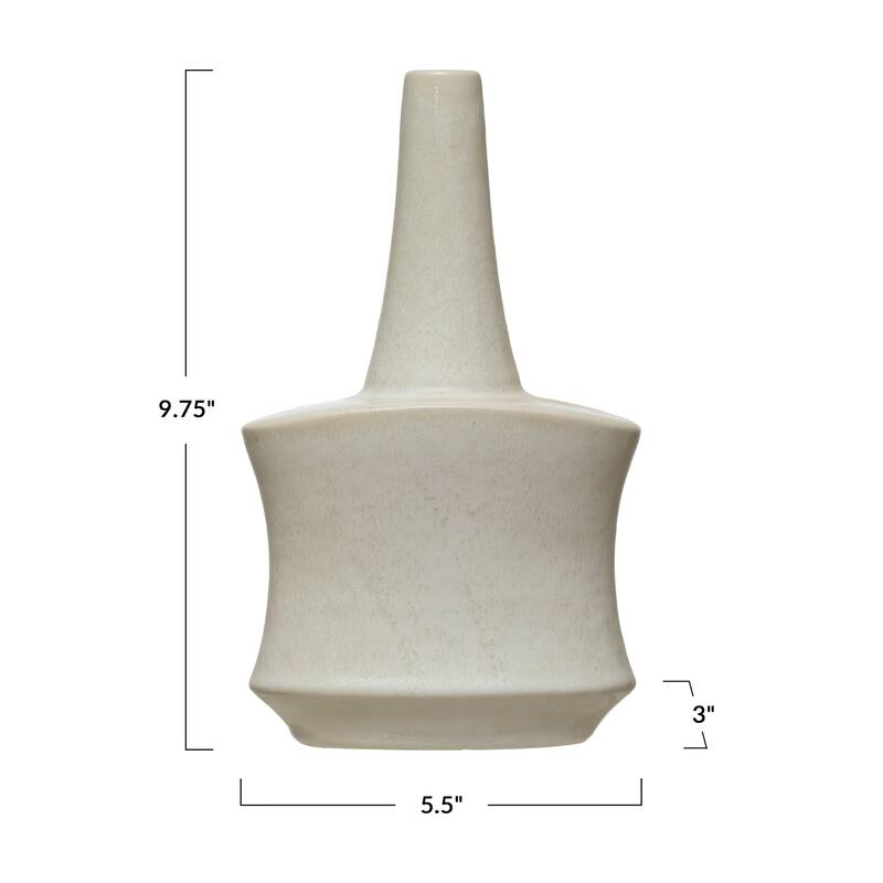 Stoneware Vase with Reactive Glaze