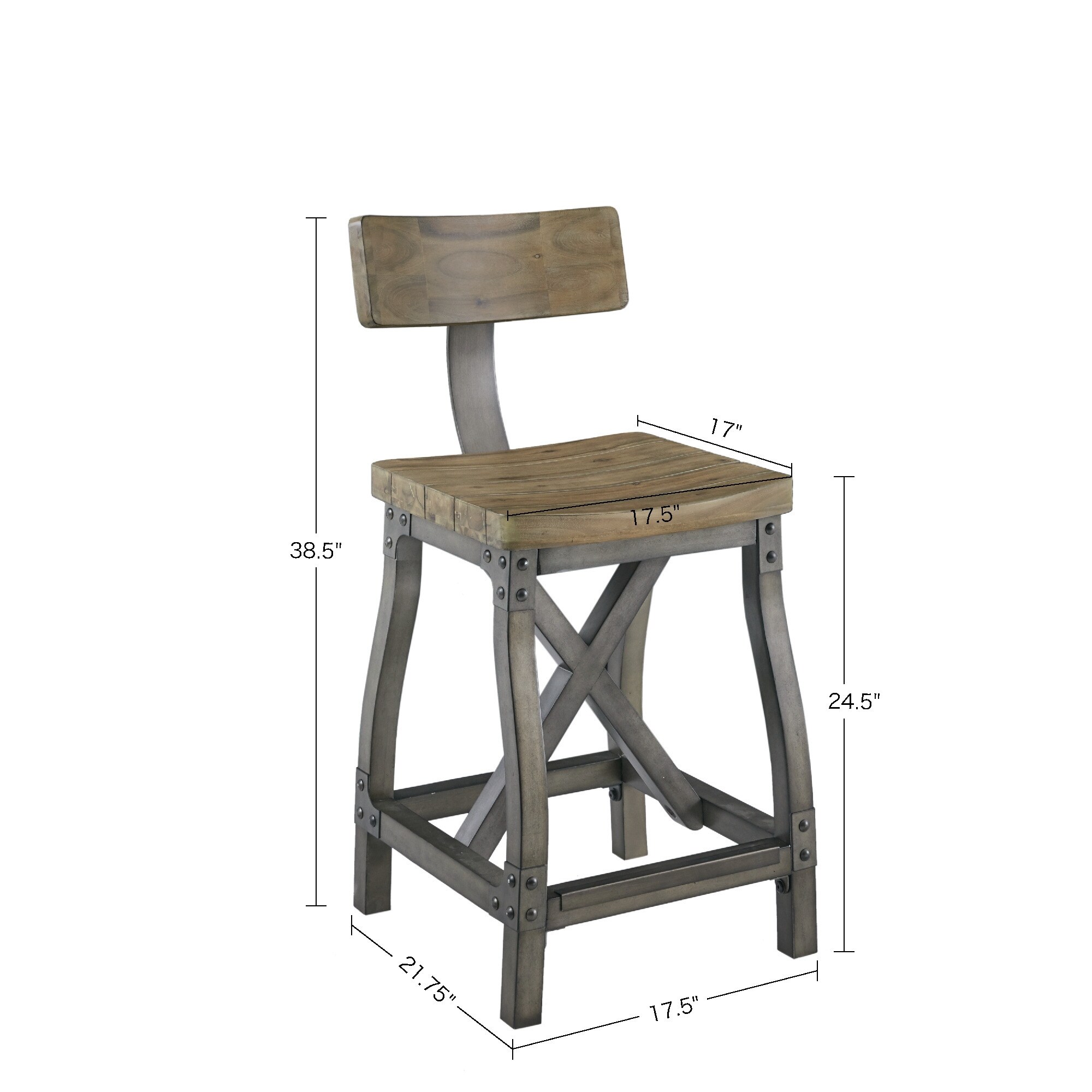 Lancaster Counter Stool With Back By Ink Ivy On Sale Overstock 13050597