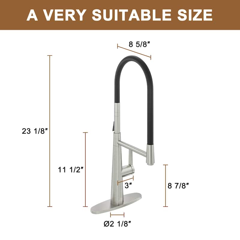 2 Mode 1.8 gpm Single Handle Kitchen Sink Faucet, Kitchen Faucet for Kitchen Sink
