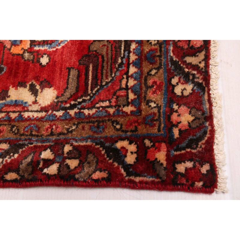 ECARPETGALLERY Hand-knotted Andelz Red Wool Rug - 3'5 x 10'2