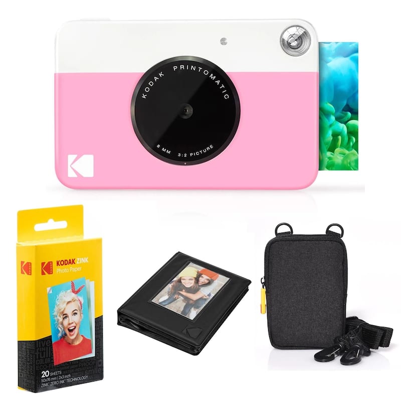 Kodak Printomatic Instant Print Camera, Photo Paper (20 Sheets) & Accesories Gift Bundle - N/A