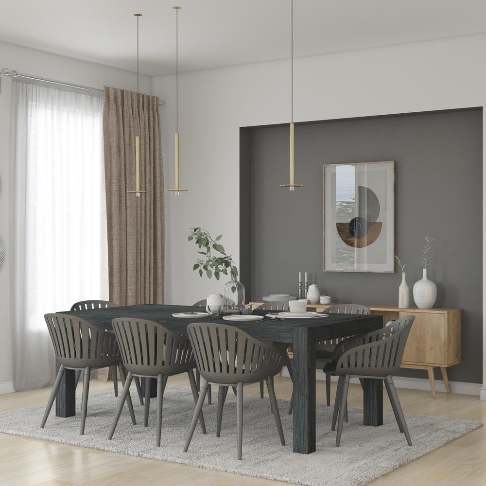 Black and grey dining room set sales