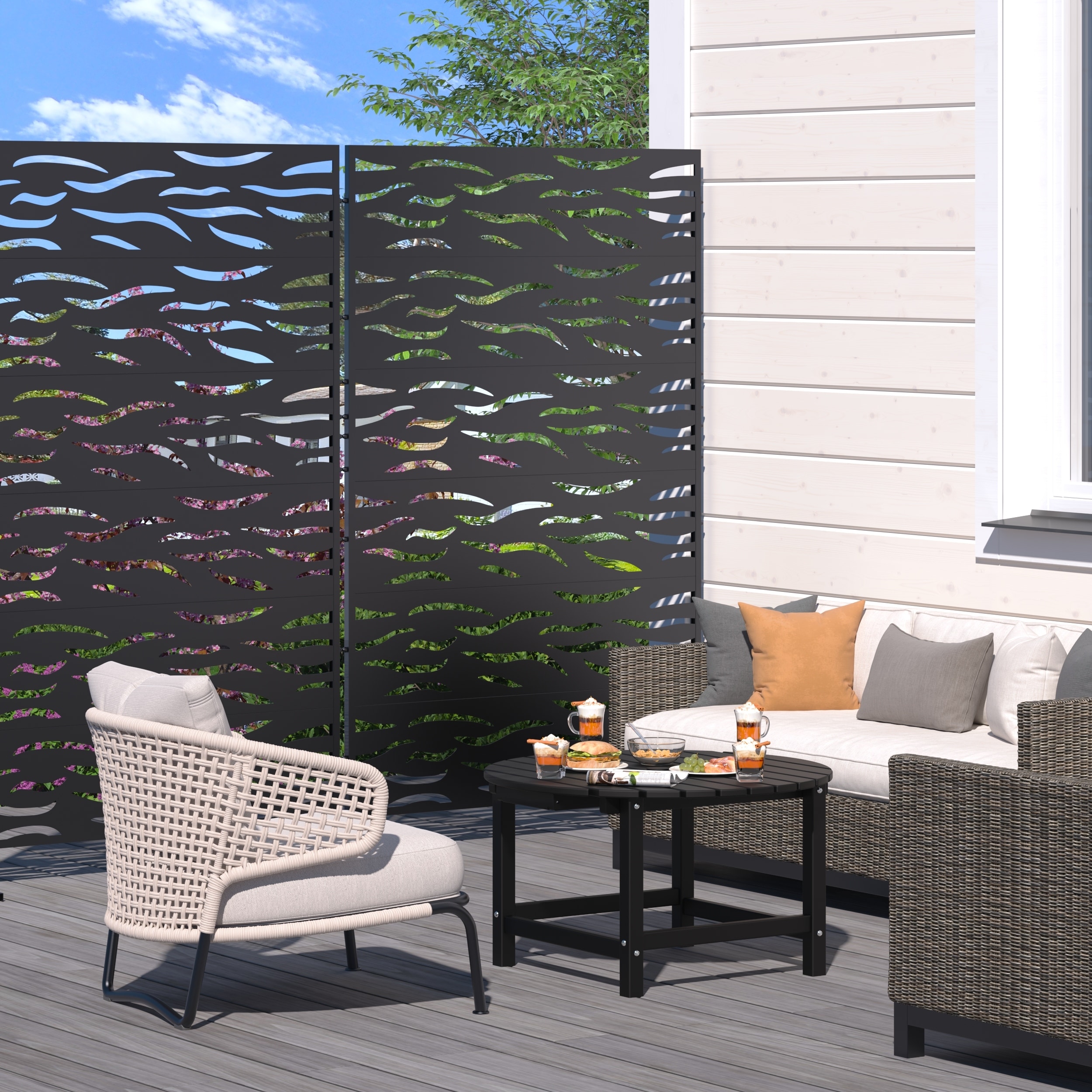 Outdoor divider deals wall
