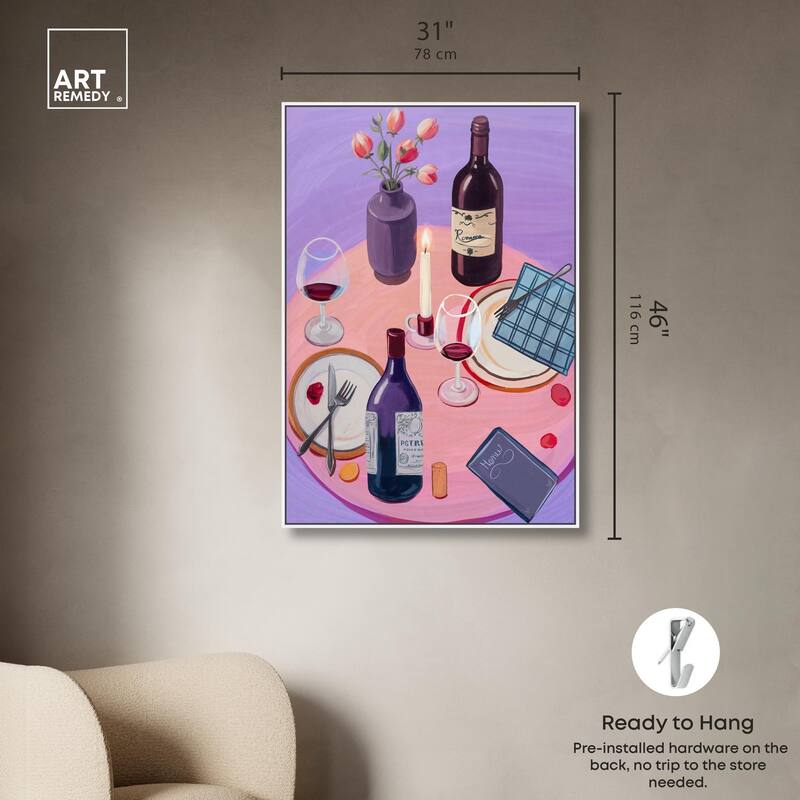 Lavender Haze Dinner Canvas by Art Remedy