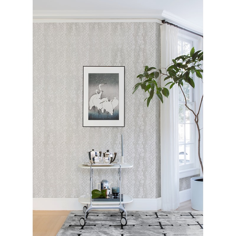 A-Street Prints Alama Platinum Diamond Wallpaper