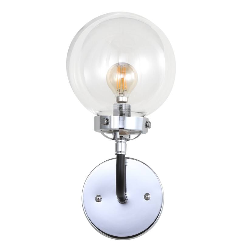 Bevin Contemporary Transitional Iron/Glass LED Vanity Light, by JONATHAN Y