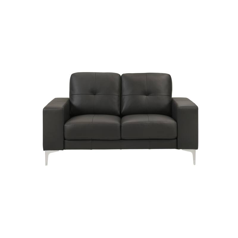 Faelin 79" Modern Sofa Loveseat, Top Grain Leather Couch with Removable Cushions