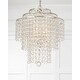 preview thumbnail 7 of 5, Arielle Crystal 18" wide Silver Chandelier - 18'' W x 20.5'' H - 18'' W x 20.5'' H