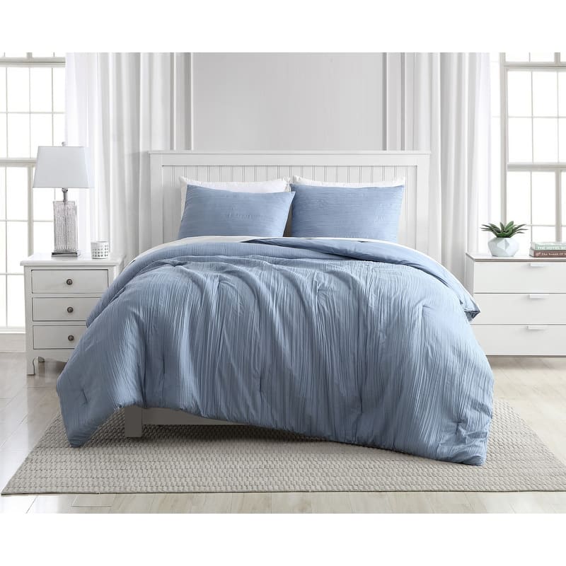 Greenport Crinkle Comforter Set with Shams