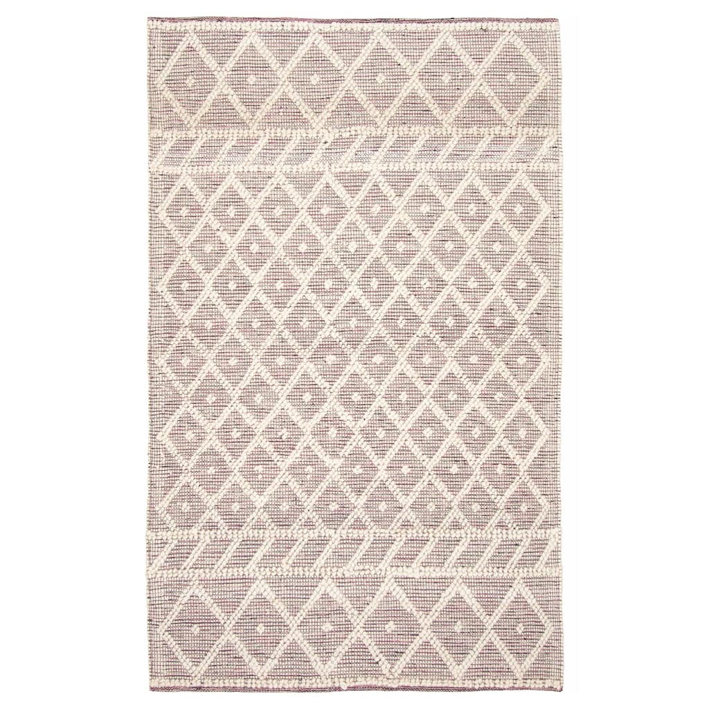 ECARPETGALLERY Braid weave Sienna Cream Wool Rug - 4'11 x 8'0