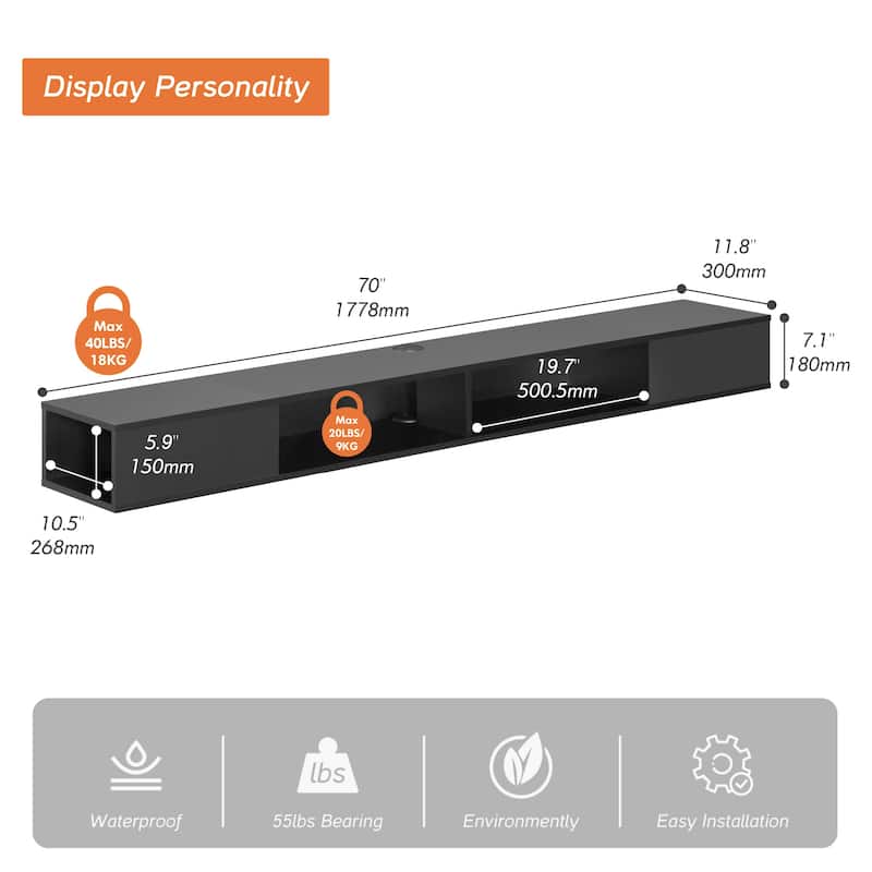 Entertainement Center Wall Mount for 75 inch TV