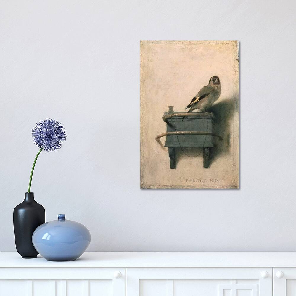 iCanvas "The Goldfinch, 1654 " by Carel Fabritius Canvas Print