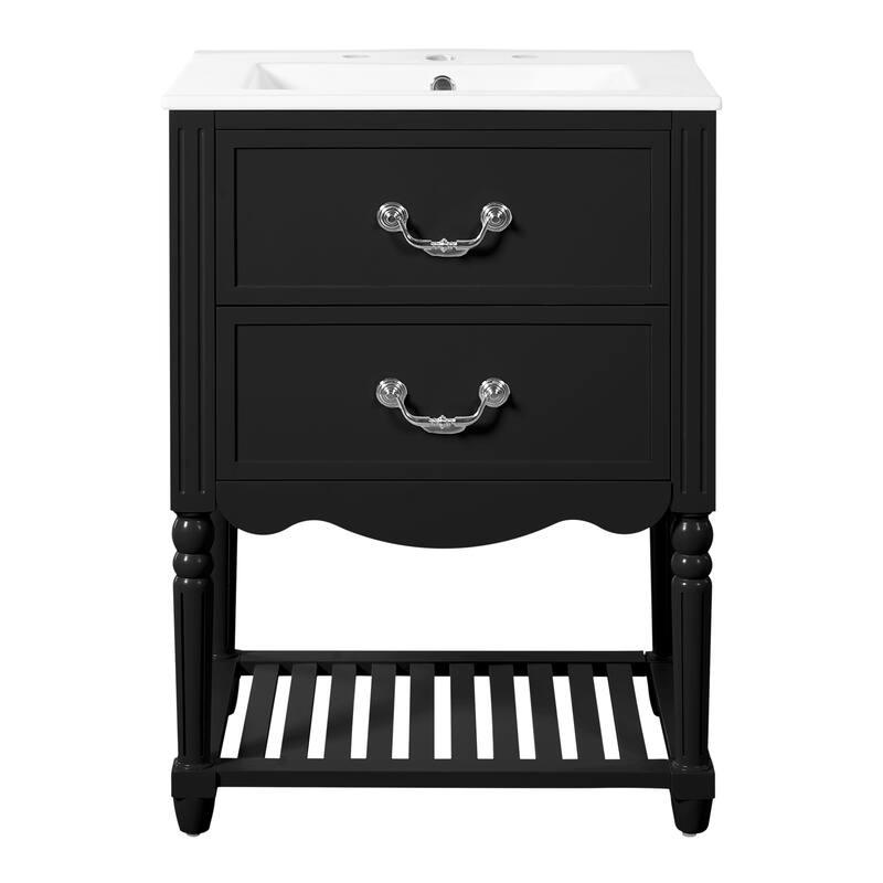 24'' Bathroom Vanity with Ceramic Sink