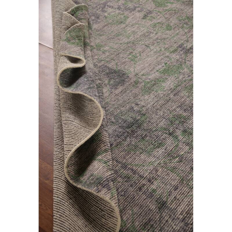 Modern Indian Abstract Rug Handmade Wool Carpet - 8'0"x 9'9"