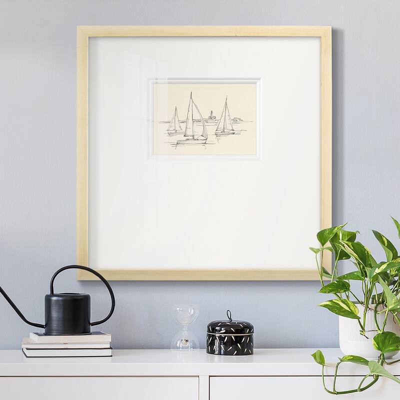 Coastal Contour Sketch IIPremium Framed Print