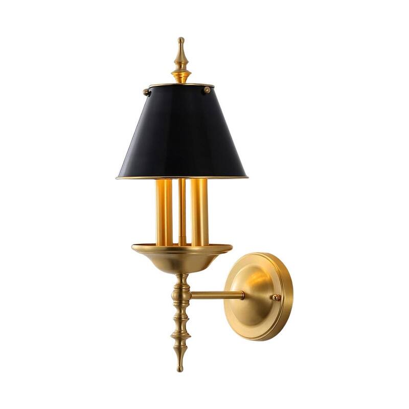 2 Light wall sconce gold/Black wall light fixture copper wall lighting