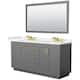 Option Dark Gray / White Quartz Top / Brushed Gold