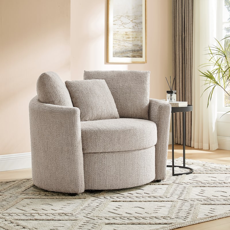 Lifestyle Solutions Bryson Storage Chair in Chenille Fabric - Taupe