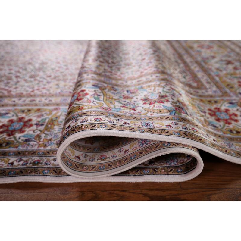 Turkish Tabriz Traditional Rug Machine Made Silk & Polyester Carpet - 5'1" x 7'5"