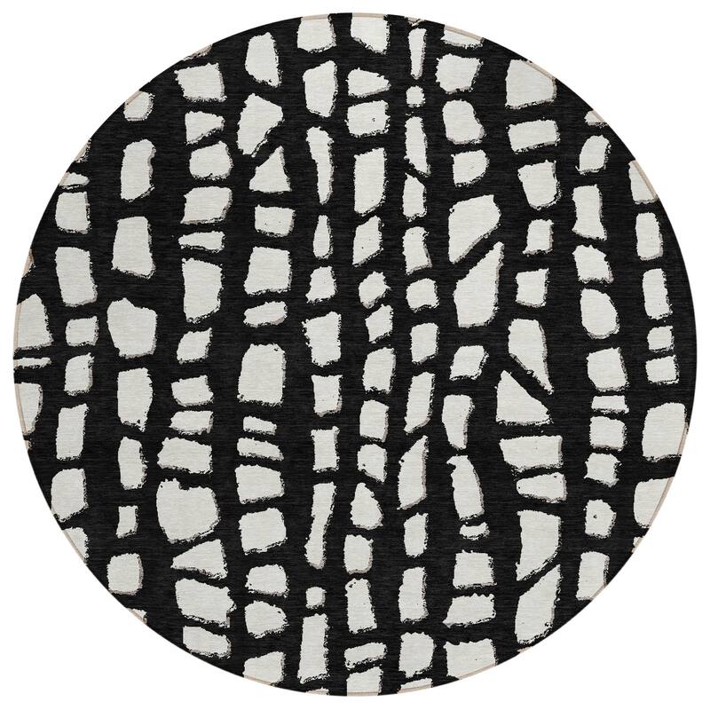 Machine Washable Indoor/ Outdoor Chantille Modern Abstract Rug