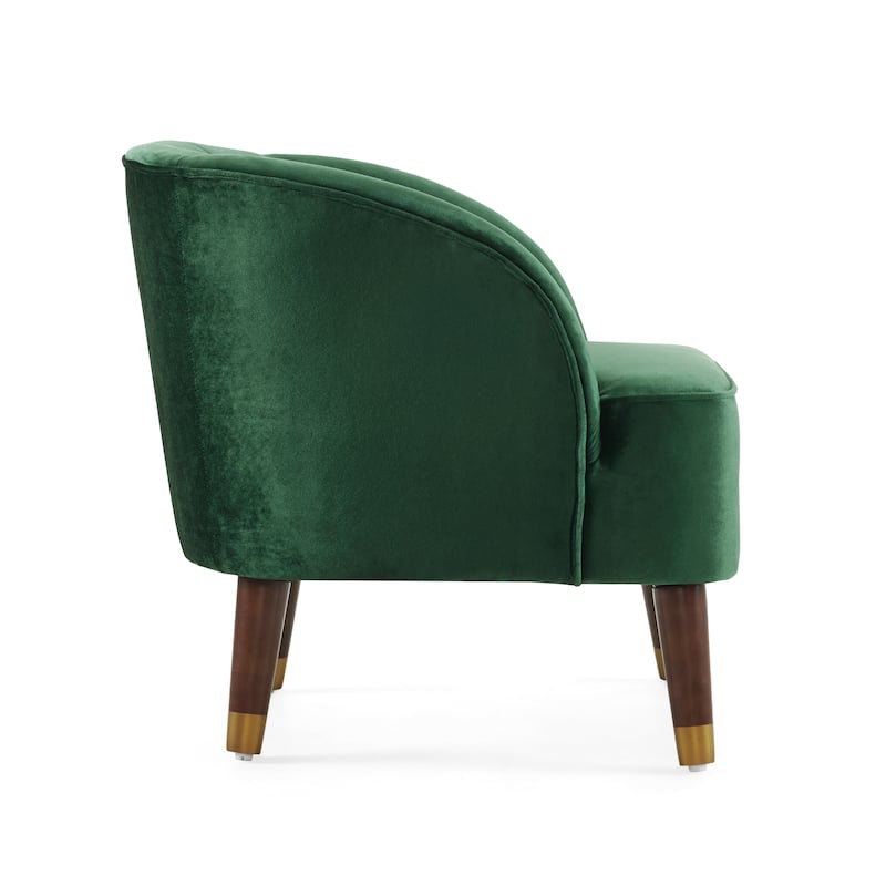 Roomfitters Modern Accent Chair with Wooden Legs, Upholstered Chairs, Stylish and Comfortable Design, for Living Room or Bedroom