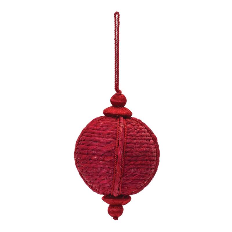 Knitted Onion Christmas Ornaments - 6" - Red - 4ct