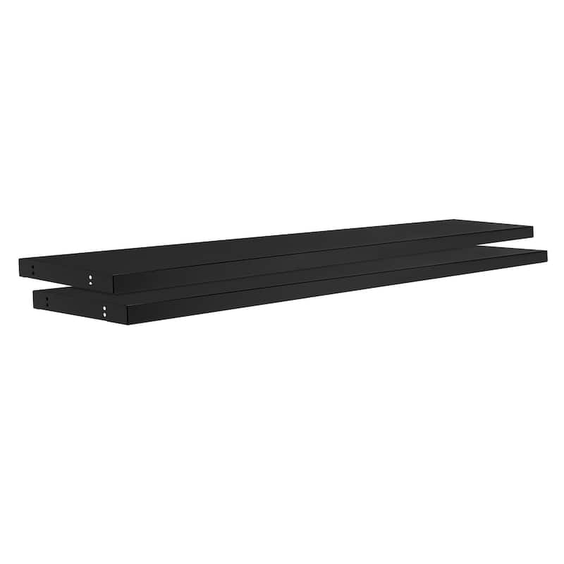 NewAge Products Bold Series 72" Display Wall Shelf Set (Pack of 2) - Black