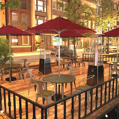Sunline Brick 9 ft Tiltable Market Umbrella