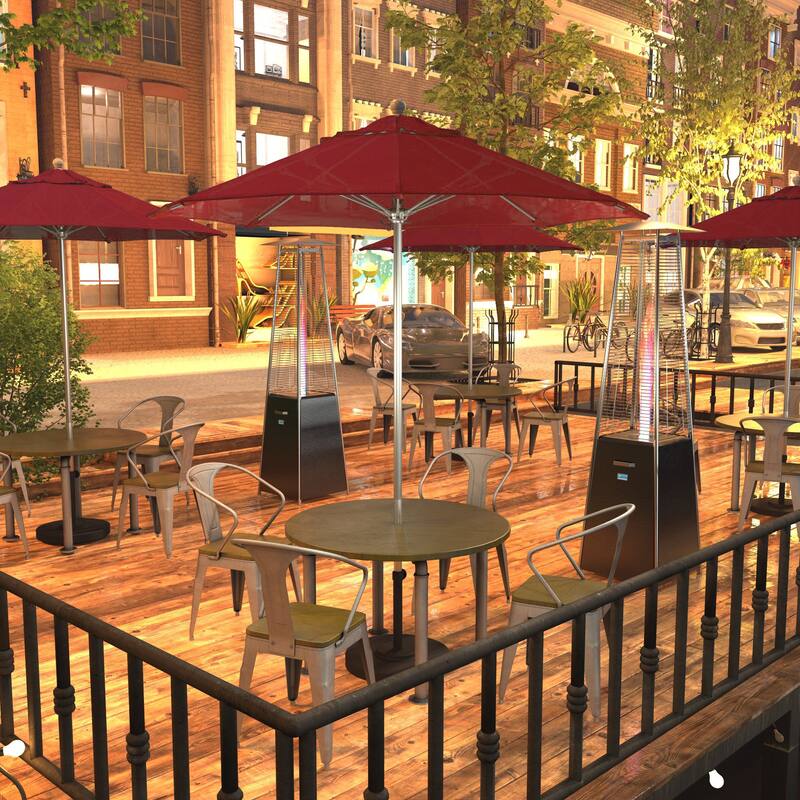 California Umbrella 75' Venture Series Patio Umbrella, Silver Aluminum Pole Fiberglass Ribs Push Lift Sunbrella - Jockey Red