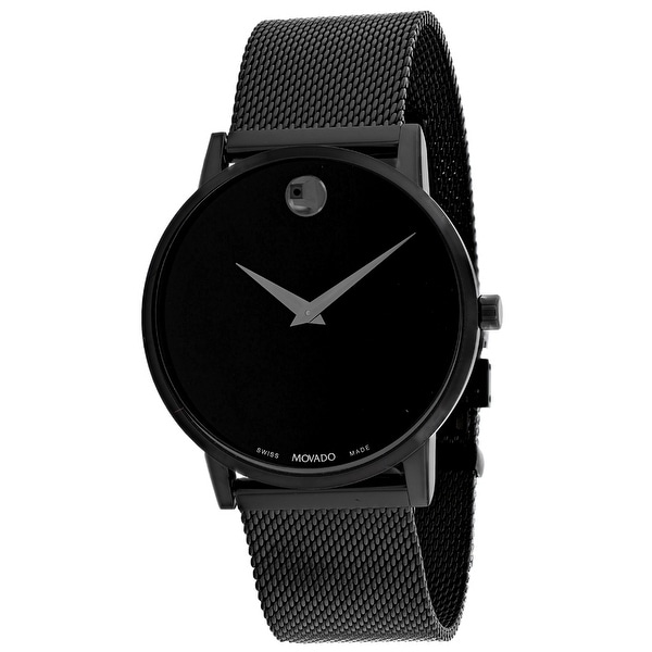 movado museum black dial stainless steel men's watch