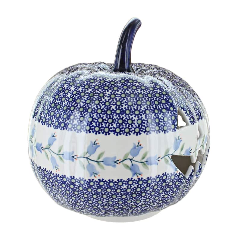 Blue Rose Polish Pottery L022-Manufaktura Large Pumpkin