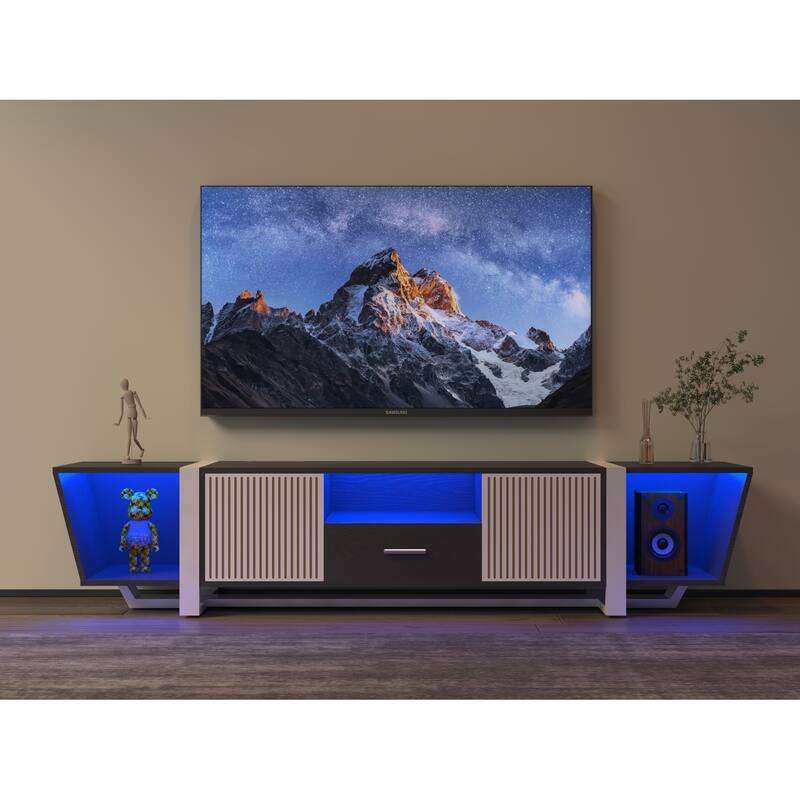 Modern Entertainment Center with Power Cord