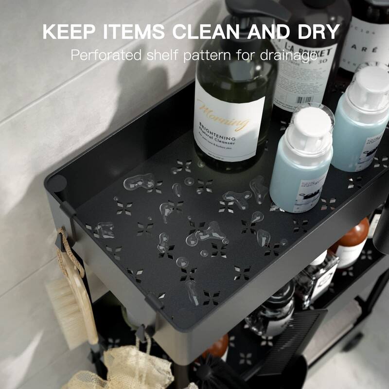 Slim Storage Cart with Wheels - 7.1 x 15.8 x 26.4 inches