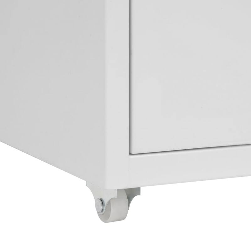 vidaXL Mobile File Cabinet Metal Medium Mobile File Cabinet