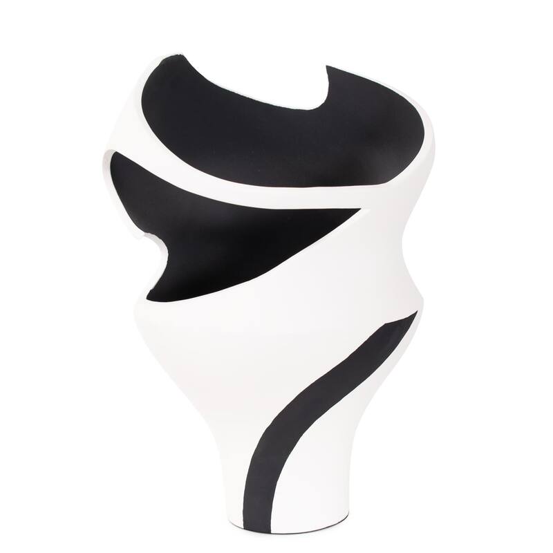 Rapsie Black and White Vase- Short