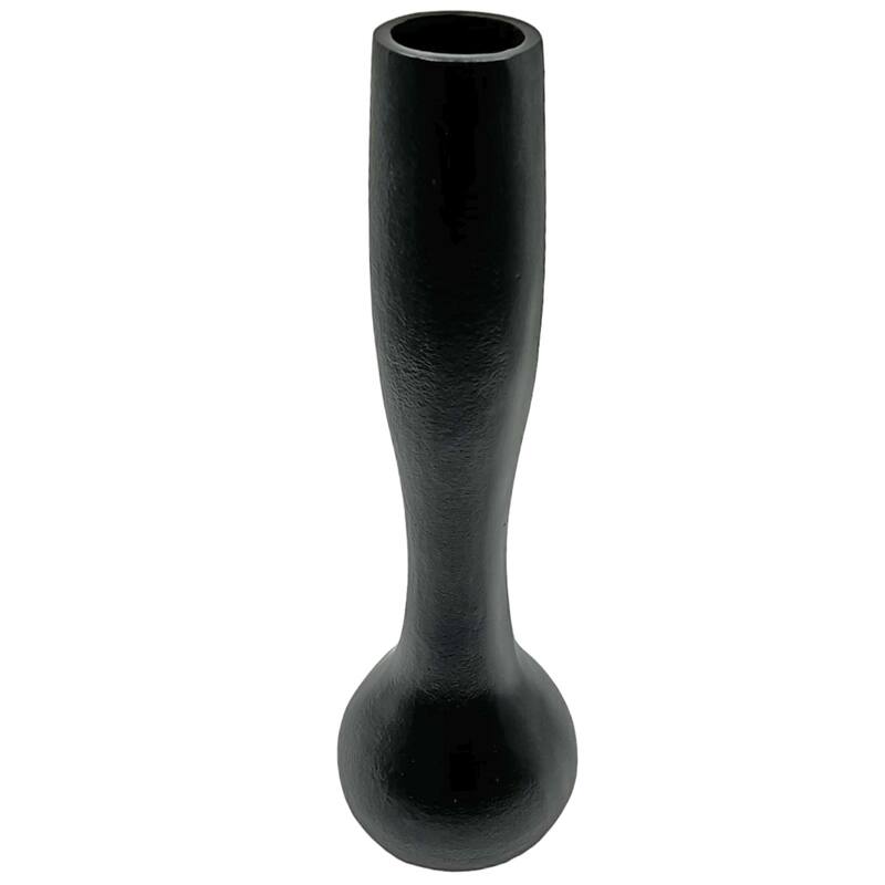 16 Inch Tall Decorative Handmade Aluminum Long Round Flower Vase