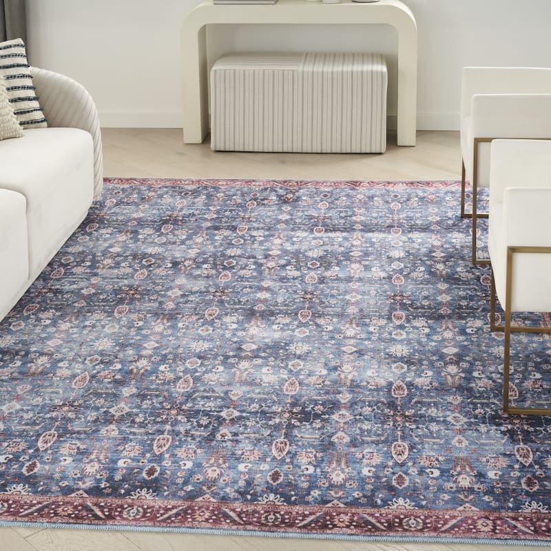 Nohis Power Loomed Distressed Non Skid Area Rug By HomeRoots - 8' x 10'
