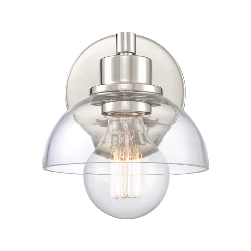 Elk Home Julian Brushed Gold With Glass Shade 2 Light Vanity Light