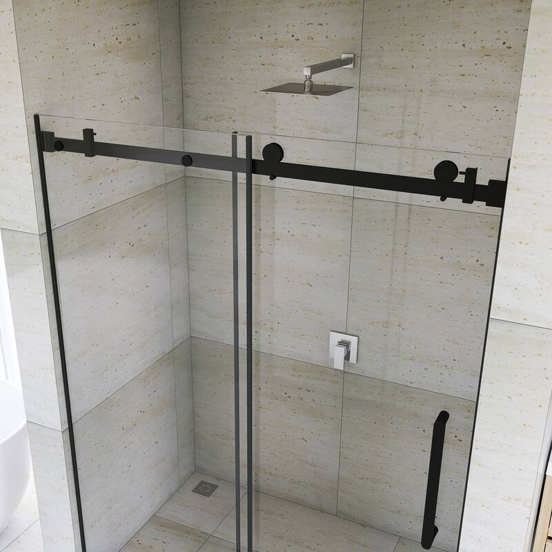 60" x 76" Sliding Frameless Shower Door - 60'' x 0.38'' x 76''