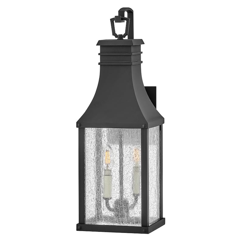 Hinkley Lighting Beacon Hill 2 Light 23" Tall Heritage Outdoor Wall - Museum Black