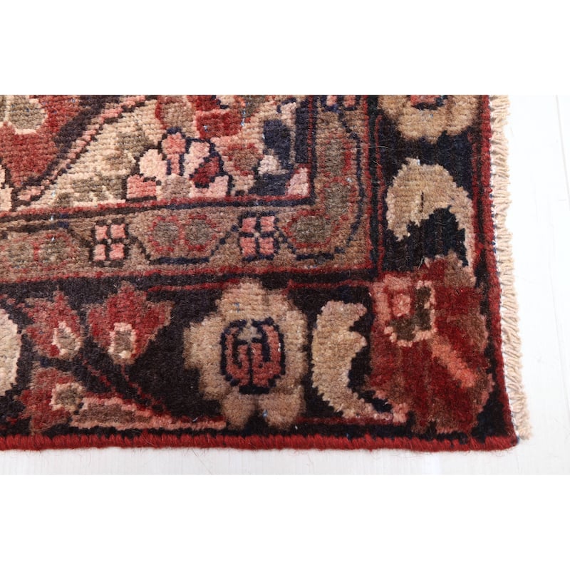 ECARPETGALLERY Hand-knotted Antalya Vintage Dark Red Wool Rug - 3'10 x 6'0